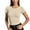Beige, variant on SHITINN Round Neck Casual T Shirt for Men Women Comfortable Everyday Wear Soft Breathable Fabric Short Sleeve Womens Tops Tunic Tops Shirt Women