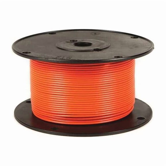 Primary Wire, GPT, 14 AWG, 1C C, Orange, PVC, Stranded, 60V, 100 ft.
