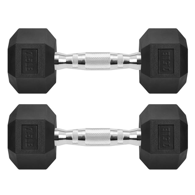 Mancuernas Hexagonales de Hierro Fundido Recubiertas de Goma 3.4 kg / Par Zoomster