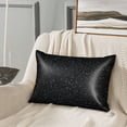 thumbnail image 5 of Silk Pillow Case for Hair And Skin Queen - Black Glitter Cooling Sleep Throw Pillow Covers Standard Size 20x30in, comfort Satin Pillowcase with Zipper for Women Men, 5 of 7