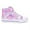 Pink Purple PU, variant on Kids Toddler Sneakers for Girls High Top Walking Canvas Shoes with Easy Wear Strap, Blue Stars PU, Size 1