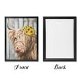 thumbnail image 3 of ADALE Quebo Funny Yellow Highland Cow cavans Wall Art Highland Cow pictures wall Decor Painting for farmhouse bedroom decor Black Framed 20x16 Inch, 3 of 5
