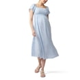 thumbnail image 4 of Ingrid & Isabel For Every Belly Women's Maternity Smocked Woven Dress, Sizes S-XXL, 4 of 11