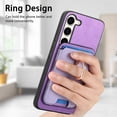 thumbnail image 6 of Allytech Samsung Galaxy S23 Case, Detachable Magnetic Wallet Case with Card Holder & Ring Stand, Support Car Mount, Premium PU Leather Shockproof Durable Protective Slim Case Cover - Purple, 6 of 11