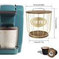 thumbnail image 3 of AEVXKHI Coffee Pod Holders Basket Large Capacity K Cup Storage Organizer with Wooden Base for Kitchen Countertop Pods Espresso Capsules Container, 3 of 8