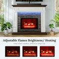 thumbnail image 6 of Holliwill Electric Fireplace Mantel, 44" Freestanding Fireplace Heater with LED Lights, Infrared Quartz Heater, 1400W, White & Brown, 6 of 8