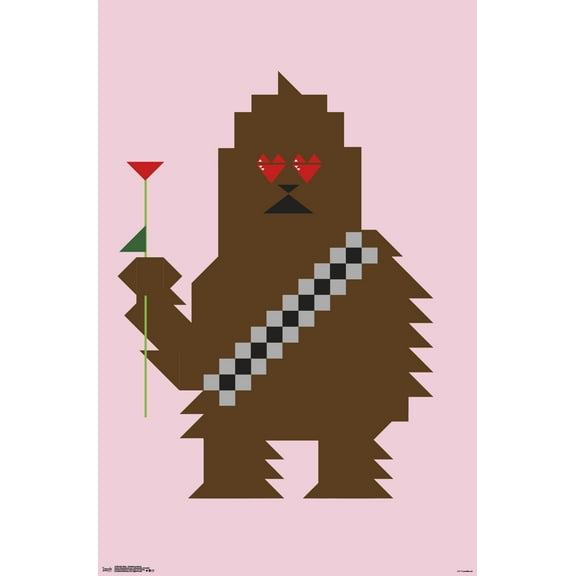 Star Wars: Saga - Chewbacca Hearts Wall Poster, 22.375" x 34"