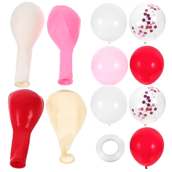 LIFKOME 40 Pcs Ballons d'Amour Décorations Kit d'Arche de Ballons de la Saint-Valentin Rond en Latex 12 Pouces Gonflé
