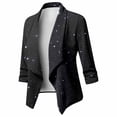 thumbnail image 3 of Vedolay Women Tops Womens Casual Blazers Long Sleeve Oversized Business Lapel Collar Jacket,Black XXL, 3 of 5