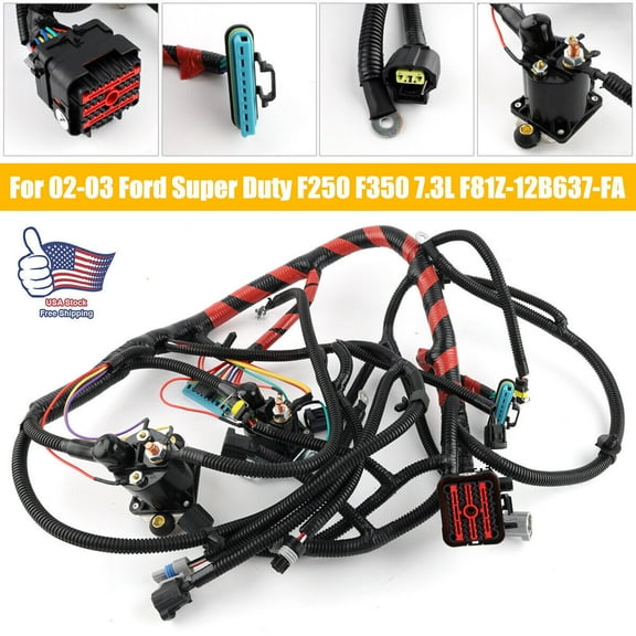 Engine Wiring Harness For 2002-2003 Ford Super Duty 7.3L Diesel F81Z-12B637-FA