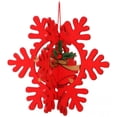 thumbnail image 2 of Christmas Decorations Hollow Three-dimensional Snowflake Ornaments Wooden Christ Christmas Decorations Wooden Laser Hollow Three-dimensional Snowflake Ornaments Christmas Tree Bell Pendant, 2 of 7