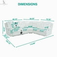 thumbnail image 3 of Naomi Home Chicago Theater Style Motion Sofa Corner Set With Adjustable Headrest-Color:White,Fabric:Air Leather, 3 of 18