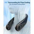 thumbnail image 4 of SWEETFULL Portable Wearable Neck Fan 360° Cooling 4000mAh Bladeless USB Rechargeable No Hair Twisting Wearable Fan for Travel, sports neck fan,Birthday Gifts for Men, Women, Mom, and Dad, 4 of 11