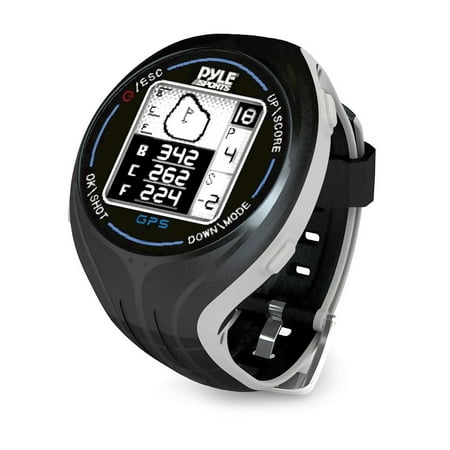 Pyle Black Personal GPS Golf Watch with Automatic Course Recognition
