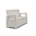 thumbnail image 3 of Keter Storage Bench 60 Gallon Deck Box Outdoor Furniture Seating, 3 of 9