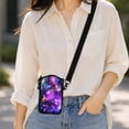 thumbnail image 4 of WIRESTER Cell Phone Pouch Sleeve Case for with Adjustable Crossbody Strap Neck Lanyard for Women Men Working Walking Travelling - Purple Nebula Galaxy, 4 of 5