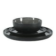 thumbnail image 2 of Gibson Elite Tahoe Sunset 12 Piece Stoneware Reactive Glaze (Service for 4) Ceramic Plates and Bowls Dinnerware Set - Black, 2 of 12