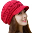 thumbnail image 4 of LNGOOR Plush Lined Warm Hats with Ear Flaps  Elastic Fit  Plush Lining  Fashionable Autumn and Winter Knitted Beret - Solid Color Design Combines Fashion and Function, 4 of 6