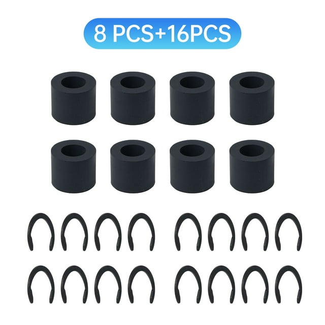 TFixol 8 Rubber Rollers + 16 Steel Retaining Rings for Cricut Maker/Maker 3/Explore Air2, 12mmx15mm Size, Easy Installation Kit