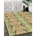 thumbnail image 3 of Ahgly Company Machine Washable Indoor Square Transitional Dark Golden Rod Brown Area Rugs, 3' Square, 3 of 7