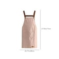 thumbnail image 3 of Waterproof Oil-Resistant Solid Color Kitchen Apron - Adjustable Bib Apron + Cooking Apron, Cotton Adult Unisex with Ties, for Baking Cleaning and Grilling, Protective Chef Apparel, Pink, 3 of 6