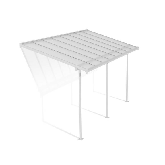 CANOPIA by PALRAM Sierra™ Couverture de patio 7,5 pi x 15 pi Cadre blanc - Panneaux transparents