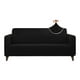thumbnail image 2 of Cubre Sala Melocotton Ajustable Stretch Fit Elástico 3 Piezas Negro, 2 of 7