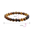 thumbnail image 3 of Bling Jewelry Womens Brown Tiger-Eye Gemstone 8MM Bead Stackable Strand Stretch Bracelet, 3 of 6