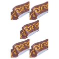 thumbnail image 3 of ZheElen Waterproof Wallpaper Border Transform Walls With 3D Patterns Self Adhesive Kitchen Bathroom Sticker dark brown  vine 5Set, 3 of 6