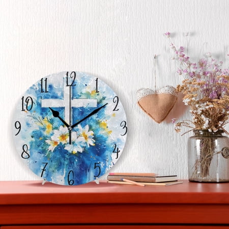 10 Quartz Indoor Wall Clock Silent Mechanism / Tombstone
