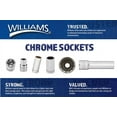thumbnail image 7 of 15mm x 3/8" Drive 6 Point Shallow Supertorque™ Socket, Chrome Finish. Not Suitable For Impact Use. Williams® USA # JHWBM-615, 7 of 7