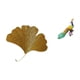 thumbnail image 1 of Elegante escultura de pared de y ginkgo, artística decoración de hojas y pájaros de metal para sala de estar, oficina, hotel, comedor, jardí, 1 of 8
