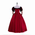 thumbnail image 6 of Womens Victorian 1880s Style Red Evening Gown Historical Court Ball Dress Elegant Formal Wear, 6 of 7