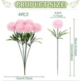 thumbnail image 3 of 1 Bunch Artificial Chrysanthemum Ball Flowers Bouquet, Silk Hydrangea Bridal Wedding Bouquet for Home Office Garden Party Office Coffee House Decoration & Wedding Arrangement, Pink, 3 of 7