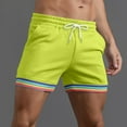 thumbnail image 4 of Xdzjlr Running Shorts For Men,Summer Solid Color Rainbow Pocket Drawstring Straight Beach Loose Running Shorts For Men, 4 of 5