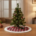 thumbnail image 3 of Northlight Plaid Mini Christmas Tree Skirt with High Pile Fleece Trim - 20", 3 of 4