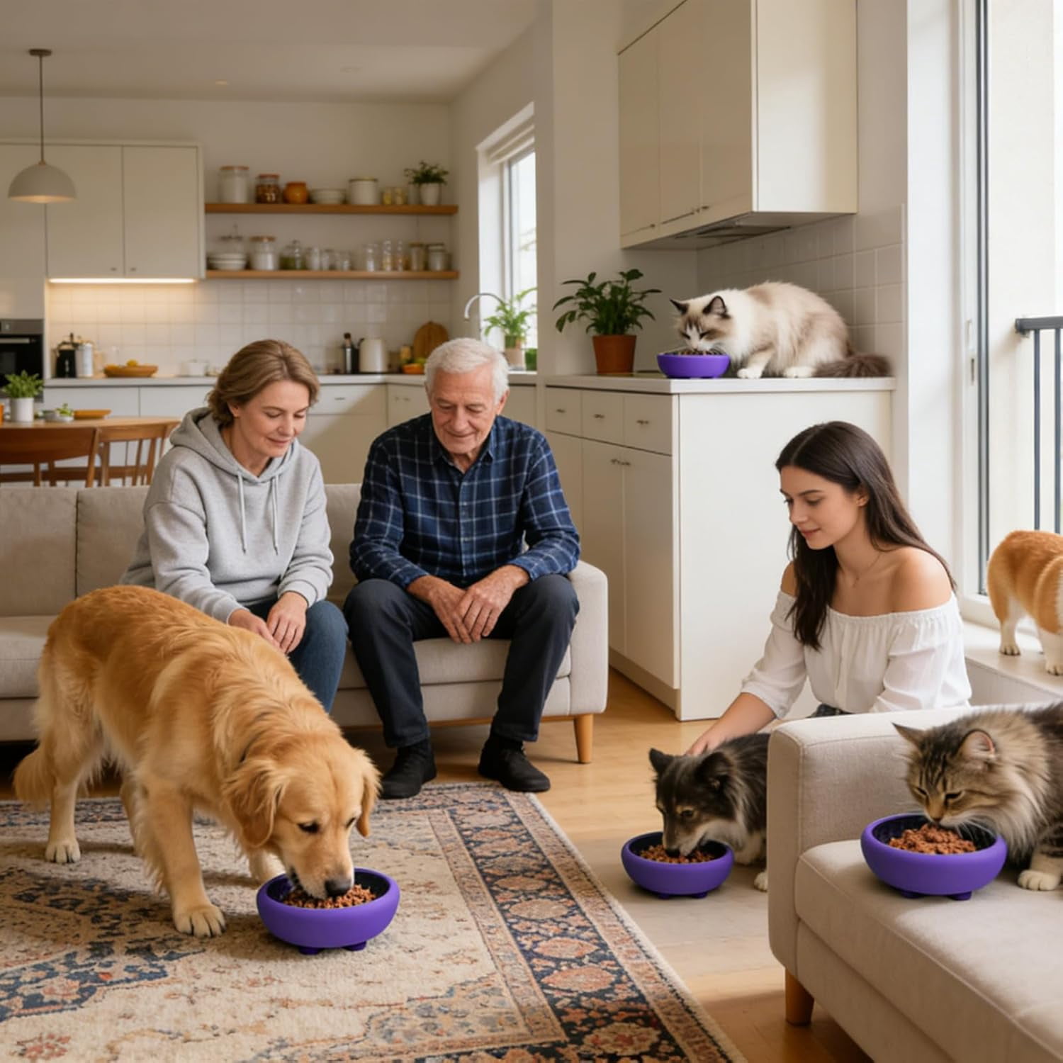 Silicone Slow Feed Licking Bowl, Anti-Choke, Suction Cup Base, Non-Slip, Easy Clean, for Dogs Cats