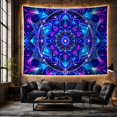thumbnail image 6 of Cosmic Mandala in a Starry Purple Nebula, Mystical Celestial for Space Lovers, Geometric Wall Art, Housewarming Gift, Tapestry Wall Hanging for Meditation Room and Bedroom, 6 of 7