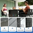 thumbnail image 4 of RADIATA 7-Piece Outdoor Bar Set, Patio High Top Table and Chairs with Stools, Bar Height Wicker Furniture for Backyard, Courtyard, and Poolside,Dark Gray, 4 of 7