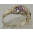 thumbnail image 4 of LBG 925 Sterling Silver Natural Opal and Amethyst Womens Band Ring - Size 7.75, 4 of 6