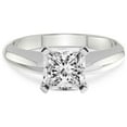 thumbnail image 3 of 5 Carat IGI Certified Princess Shape Lab Grown Diamond Engagement Ring | 14K White Gold |Eloise Solitaire Knife Edge Diamond Ring | FG-VS1-VS2 Quality Friendly Diamonds, 3 of 4