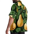 thumbnail image 3 of pear Men's Casual Hawaiian Shirt Printed Button Down Short Sleeve Summer Beach Shirts Unisex, 3 of 6