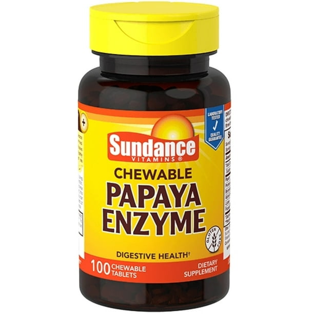 Sundance Vitamins Papaya Enzyme Chewable Tablets, 100 Count Walmart