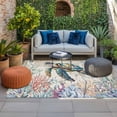 thumbnail image 2 of Blue Sea Turtle Coastal Outdoor Rug for Patio/Deck/Porch, Non-Slip Large Area Rug 4 x 6 Ft, Vintage Summer Beach Coral Ocean Indoor Outdoor Rugs Washable Area Rugs, Camping Rug Carpet Runner, 2 of 8
