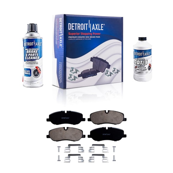 Detroit Axle - Front Ceramic Brake Pads with Hardware Set Replacement for 2006 2007 2008 2009 Range Rover Sport LR3