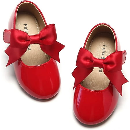 

Toddler Little Girl Princess Dress Shoes-Mary Jane Flats for Girl Party School Shoes.