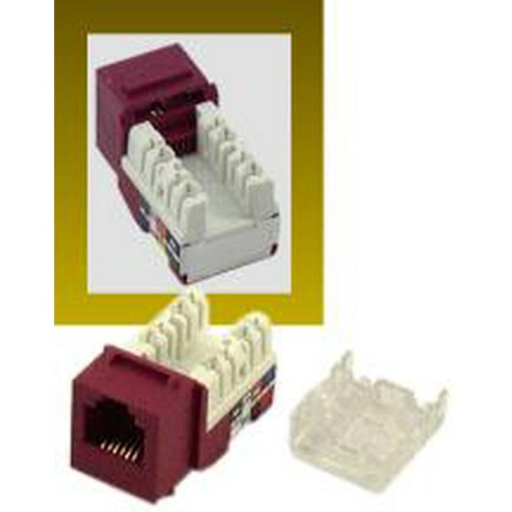 IEC RH1106F-MT-RD RJ1106 Female Narrow Keystone Connector Red Category 3