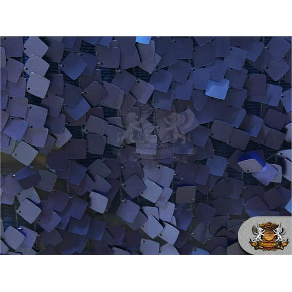Sequin Square Dangle Tulle ROYAL BLUE Fabric / 55" Wide / Sold by the yard