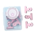 thumbnail image 3 of HILABEE 8 Pieces Small Bull Clips Mini Metal Binder for Planner Pages Bags Documents Pink, 3 of 9