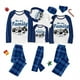 thumbnail image 3 of Pijamas familiares navideños a juego, diseño exclusivo navideño, conjunto de pijamas a cuadros azules con oso polar, familia, 2023, 3 of 3